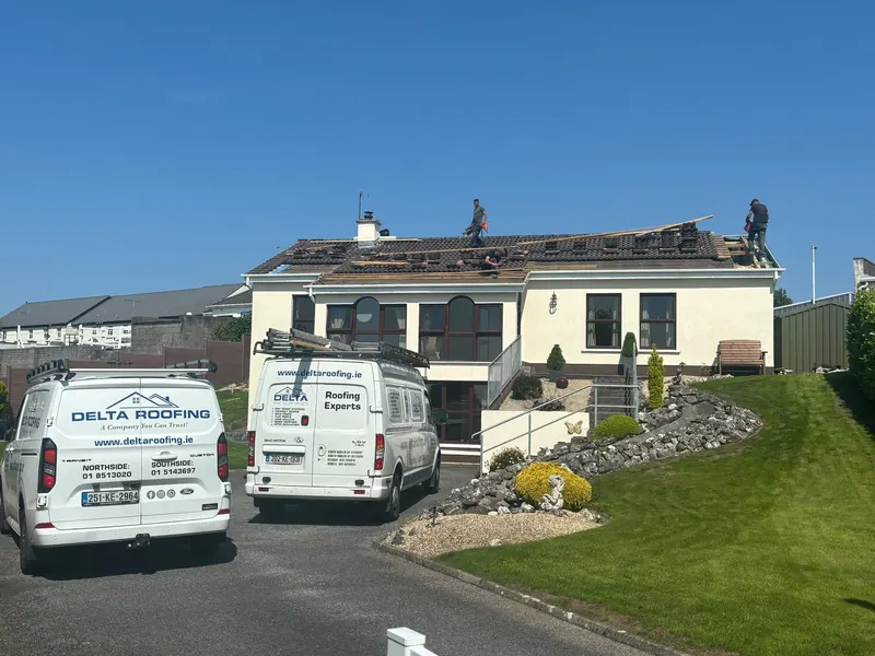 Strip and re-roof under way, Delta Roofing