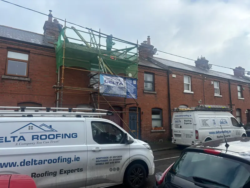 Re-roofing a redbrick terrace, Delta Roofing