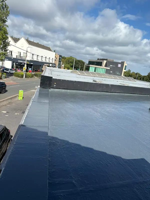Flat roof over a commercial unit, Delta Roofing