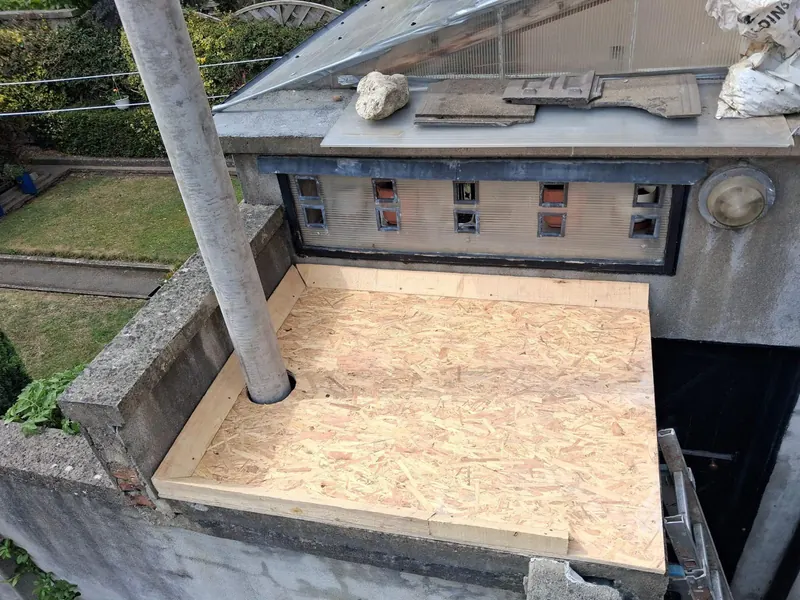 New deck before the felt, Delta Roofing