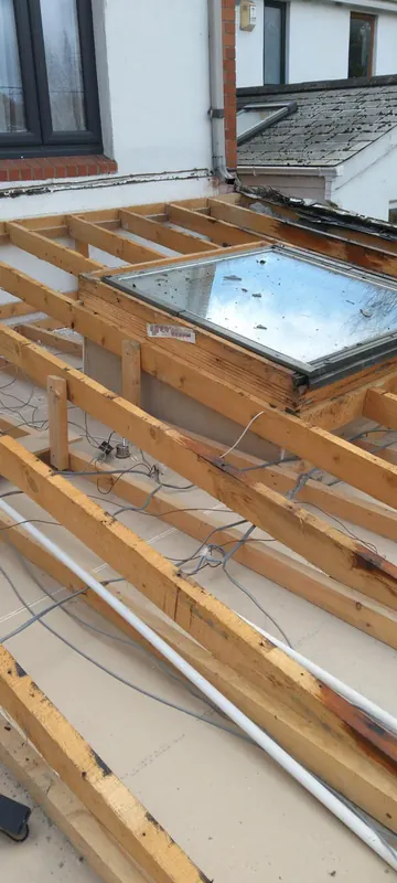 New rafters and window openings, Delta Roofing
