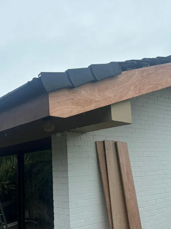 New fascia boards going up, Delta Roofing