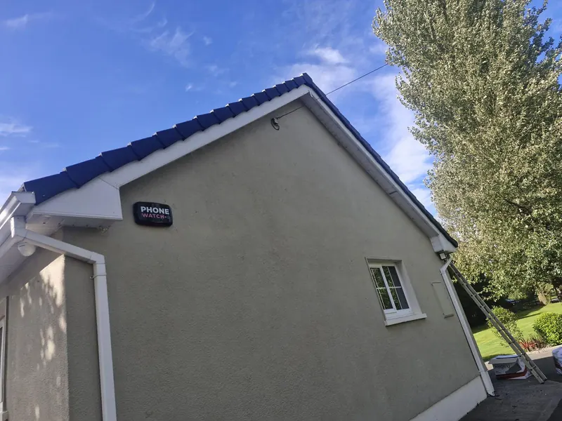 Gable end finished in uPVC, Delta Roofing